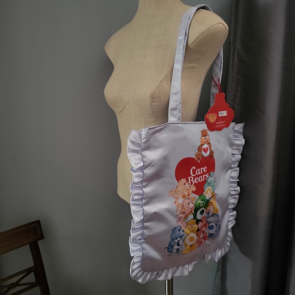 Care Bears Baby Blue Satin Tote Bag - Picture 3 of 8